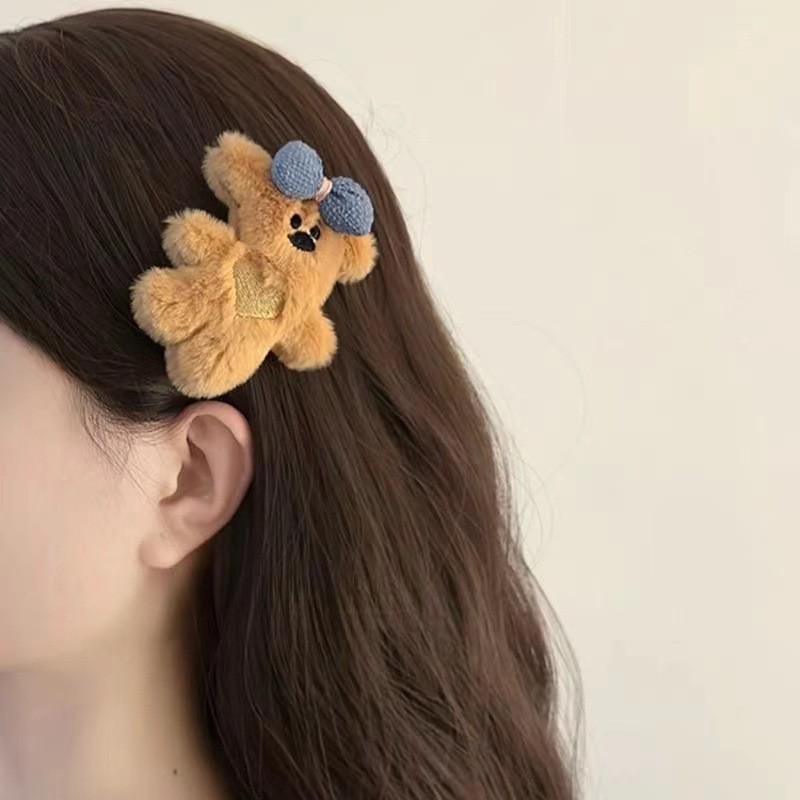 Kẹp mỏ vịt bông gấu nâu 4930