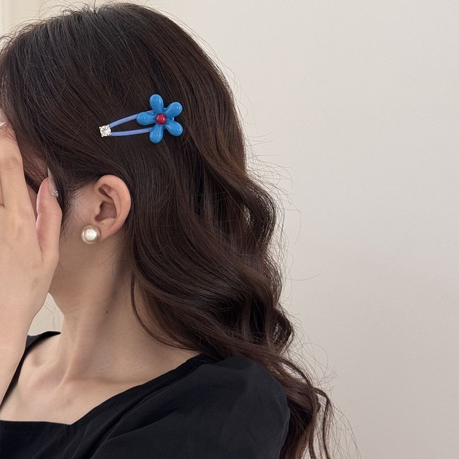 Kẹp mỏ vịt hoa xanh 4971