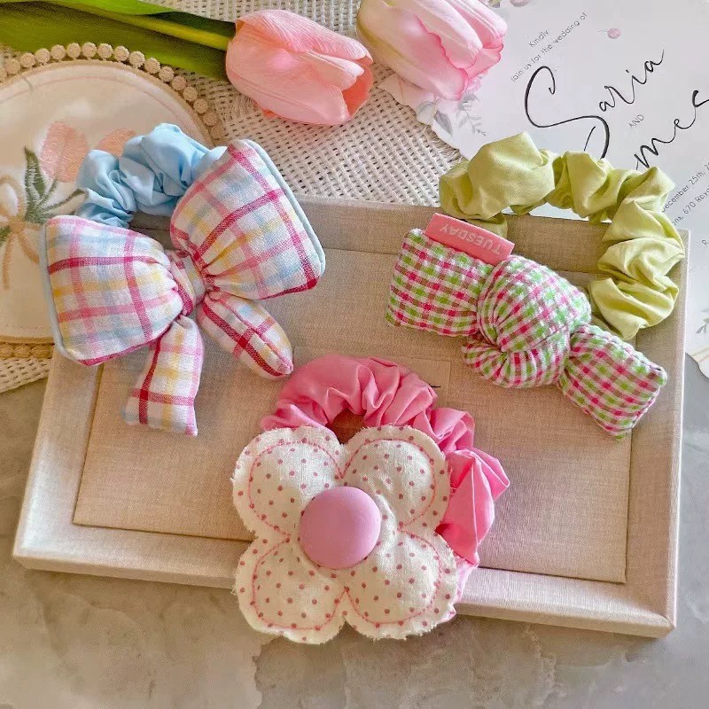 Cột scrunchies bông phồng 4968