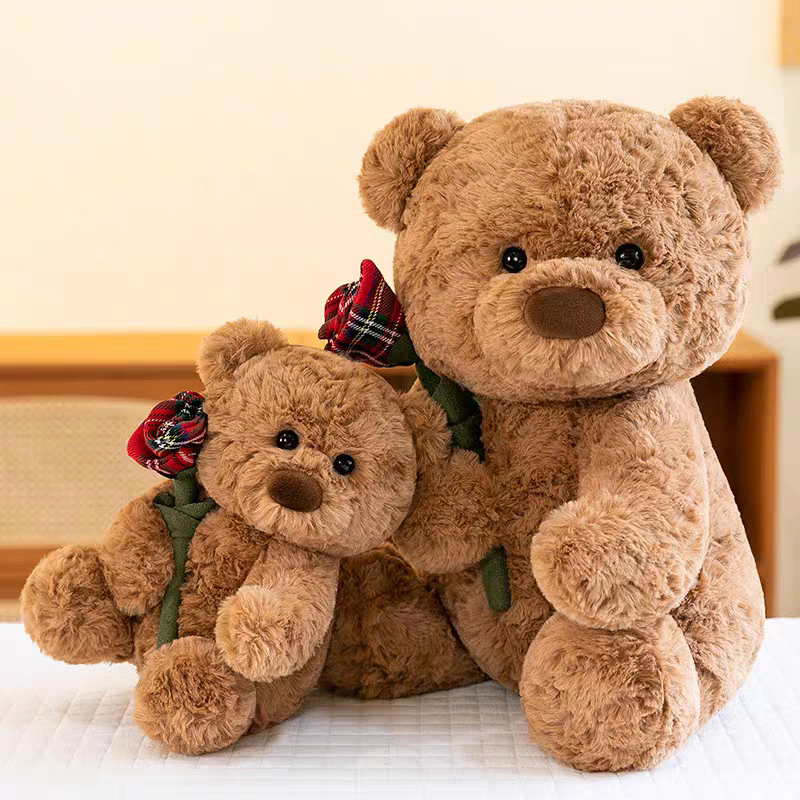 Gấu bông gấu ôm hoa 40cm 1058