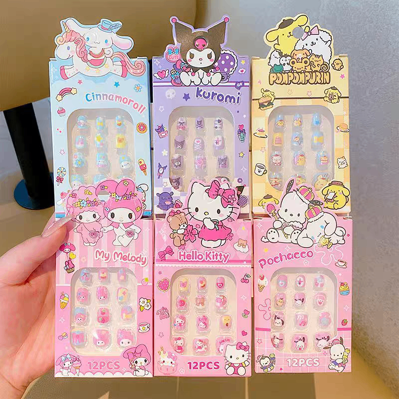 Set 12 móng tay giả cho bé gái 473