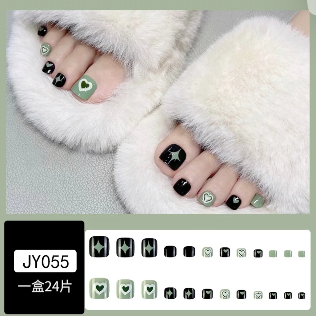 Set 24 móng chân giả jy055