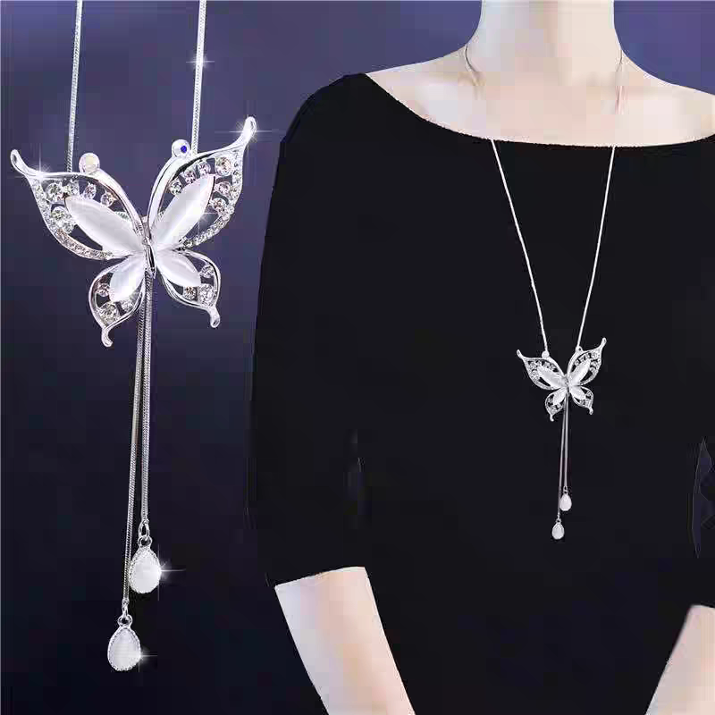 Vòng cổ tn dài đá bướm 227