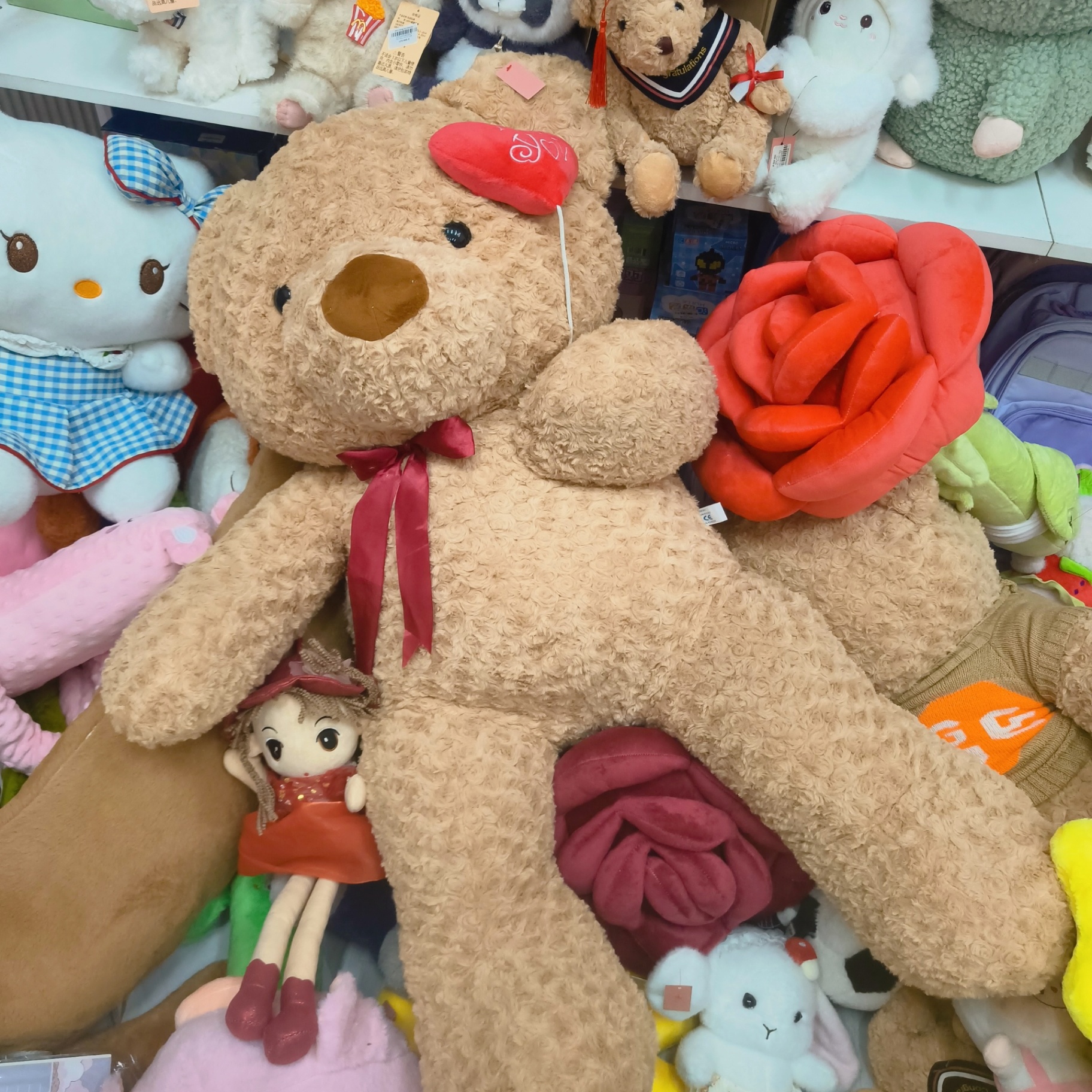 Gấu bông gấu teddy bóng tim 100cm 1065