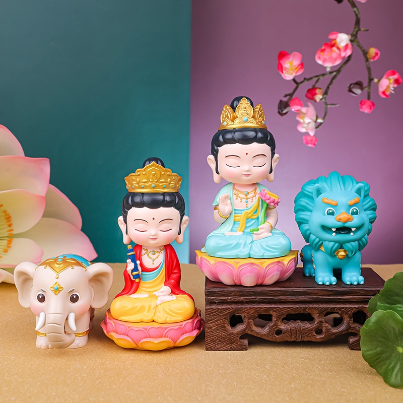 Mô hình Bồ Tát Văn Thù Sư Lợi vs thần thú voi 690
