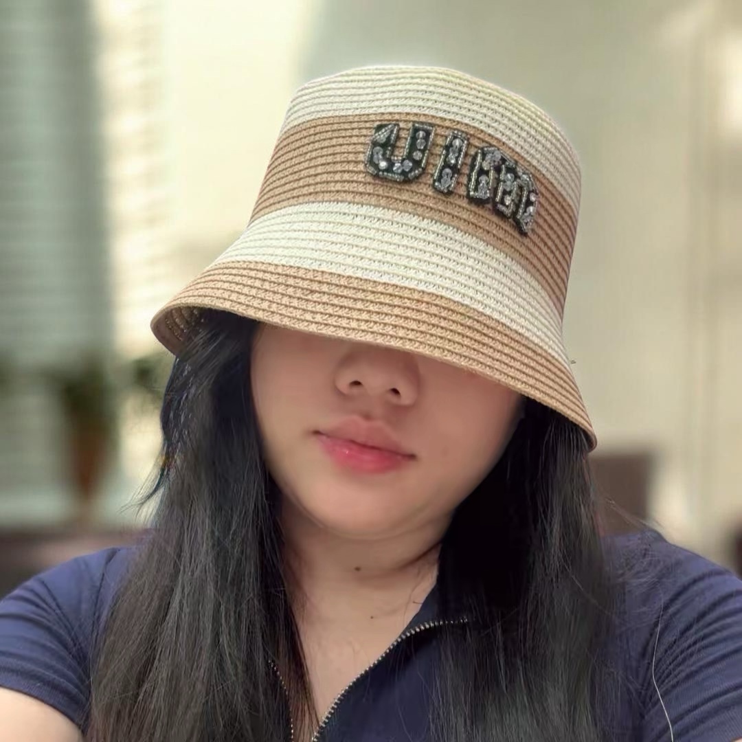 Mũ cói cụp chữ miu đá 1432