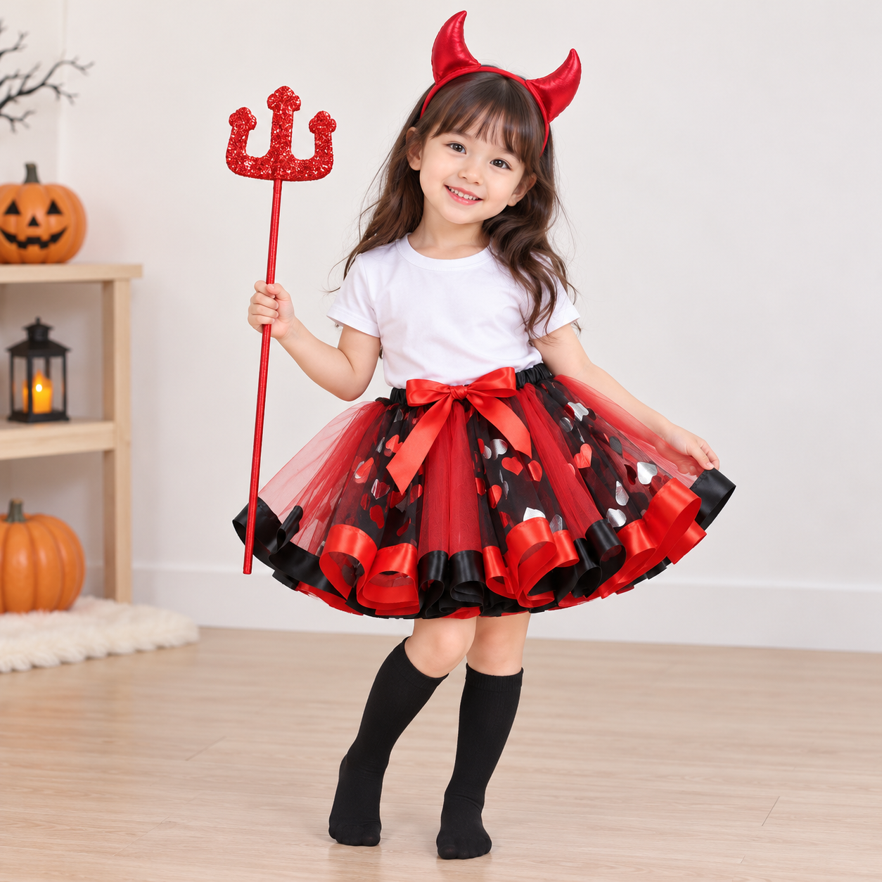 Bộ phù thủy cài sừng đỏ cho bé 2000