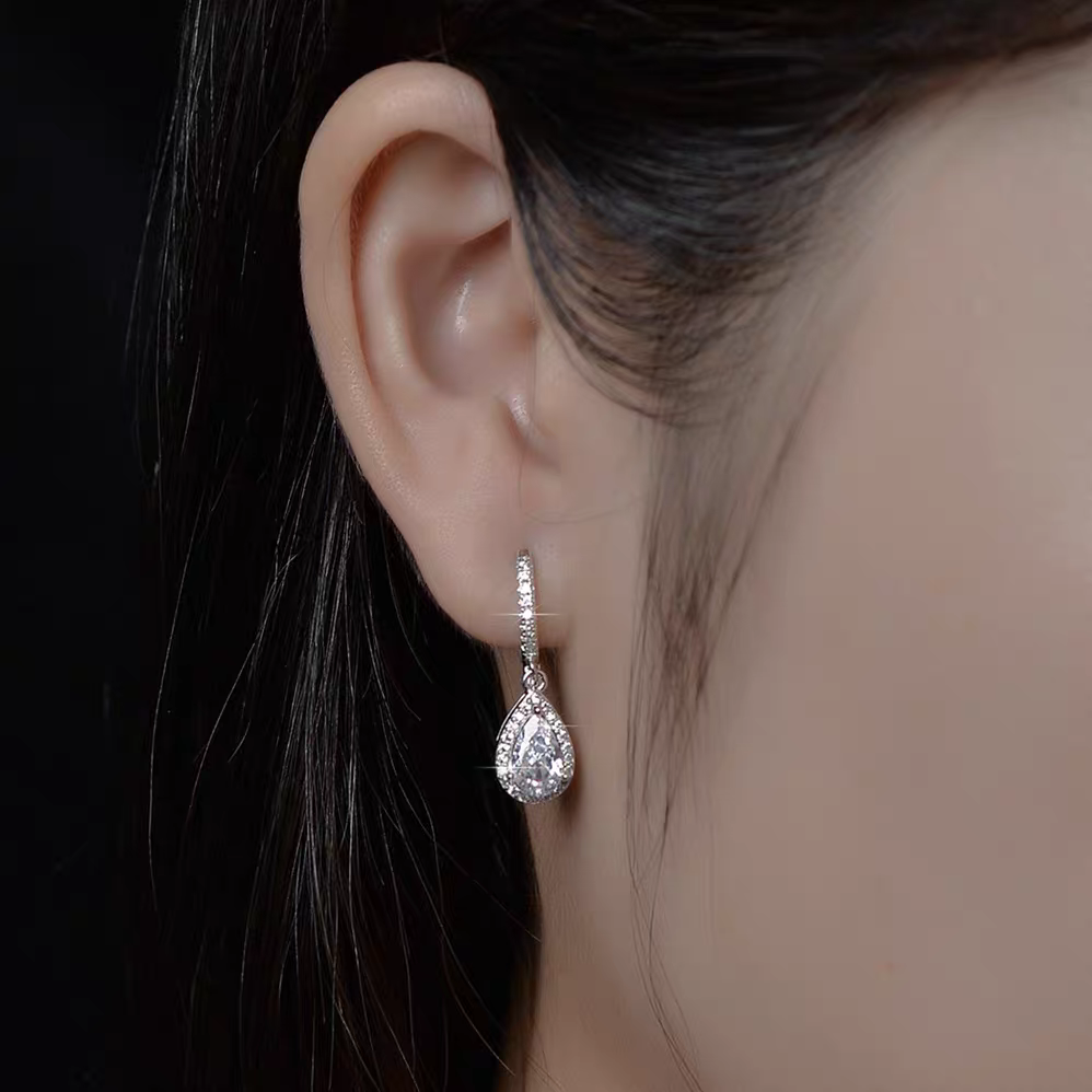 Bông tai cây đá thả gn đá s925 1991
