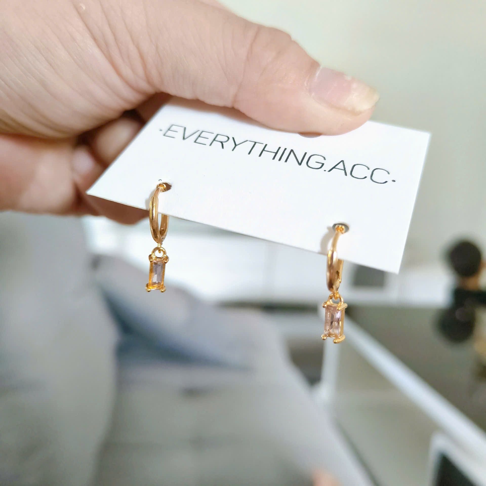 Bông tai đá thả đá cn 1502