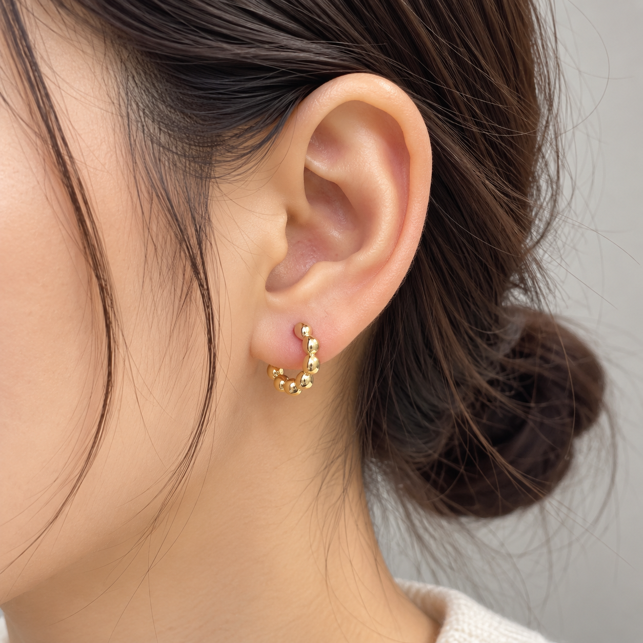 Bông tai giả khoen tròn nhỏ 2021