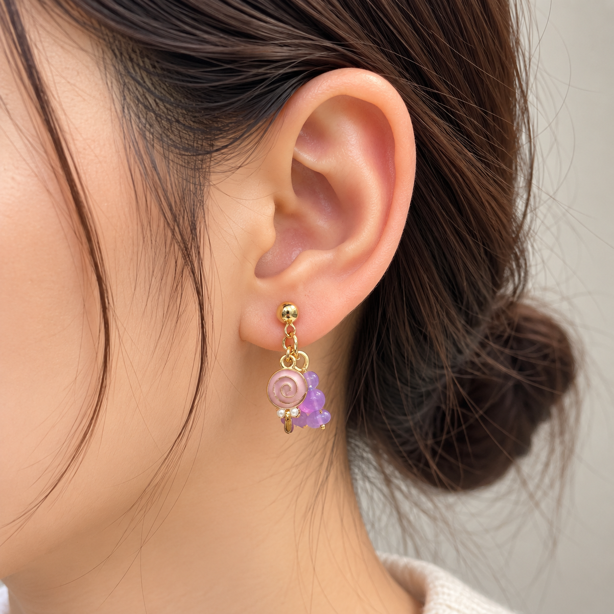 Bông tai kẹp kẹo mút 71