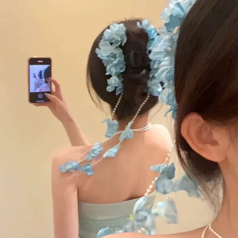 Gắp tóc hoa xanh rơi dài 5060