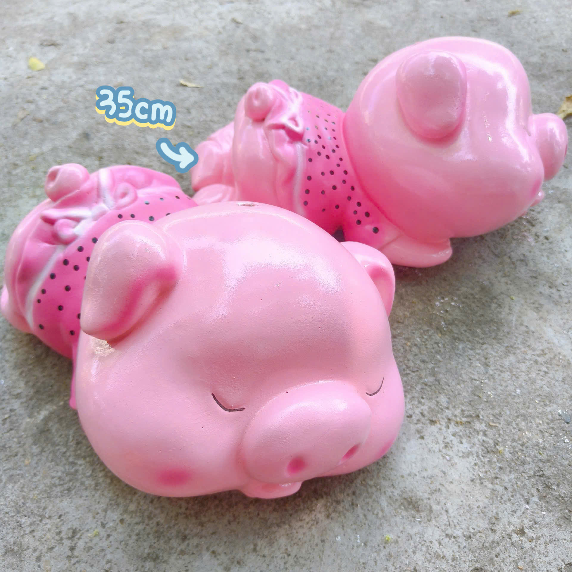 Heo đất tiết kiệm heo chấm bi nằm lớn 1071