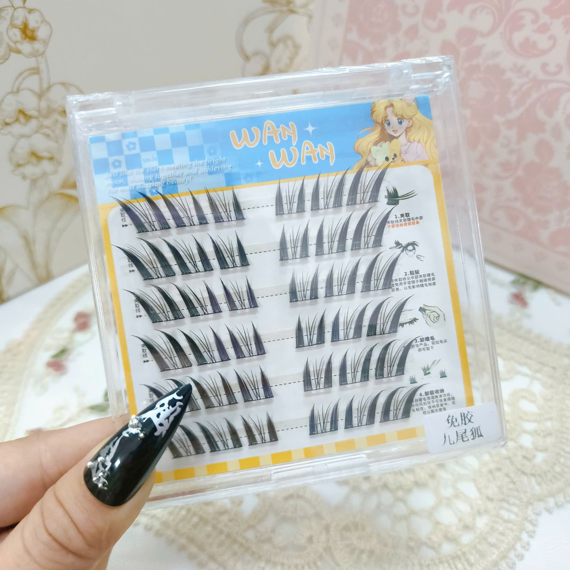 Keo sẵn- Set 6 cặp mi cụm cáo wanwan 1734