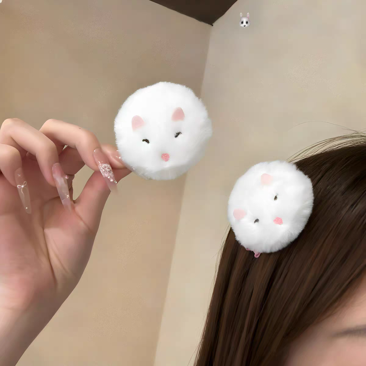 Kẹp mỏ vịt chuột hamster trắng 1934