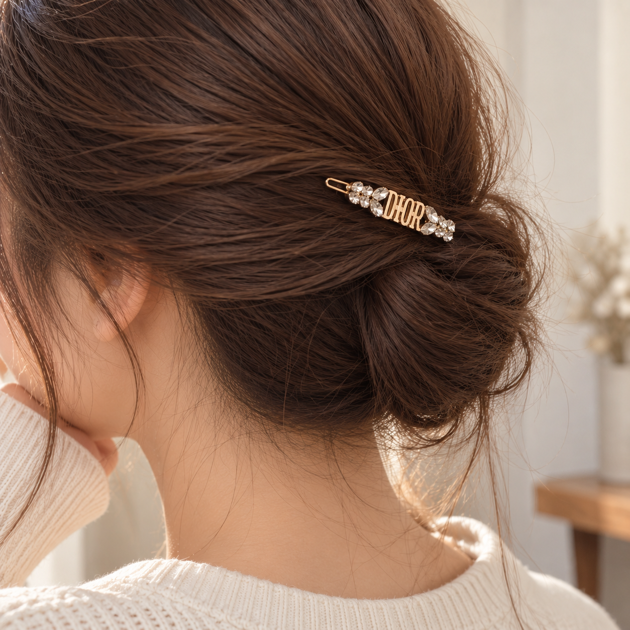 Kẹp nút bấm đá lá chữ D 5175
