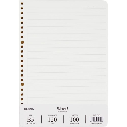 Ruột sổ còng kẻ ngang B5 100 tờ 548