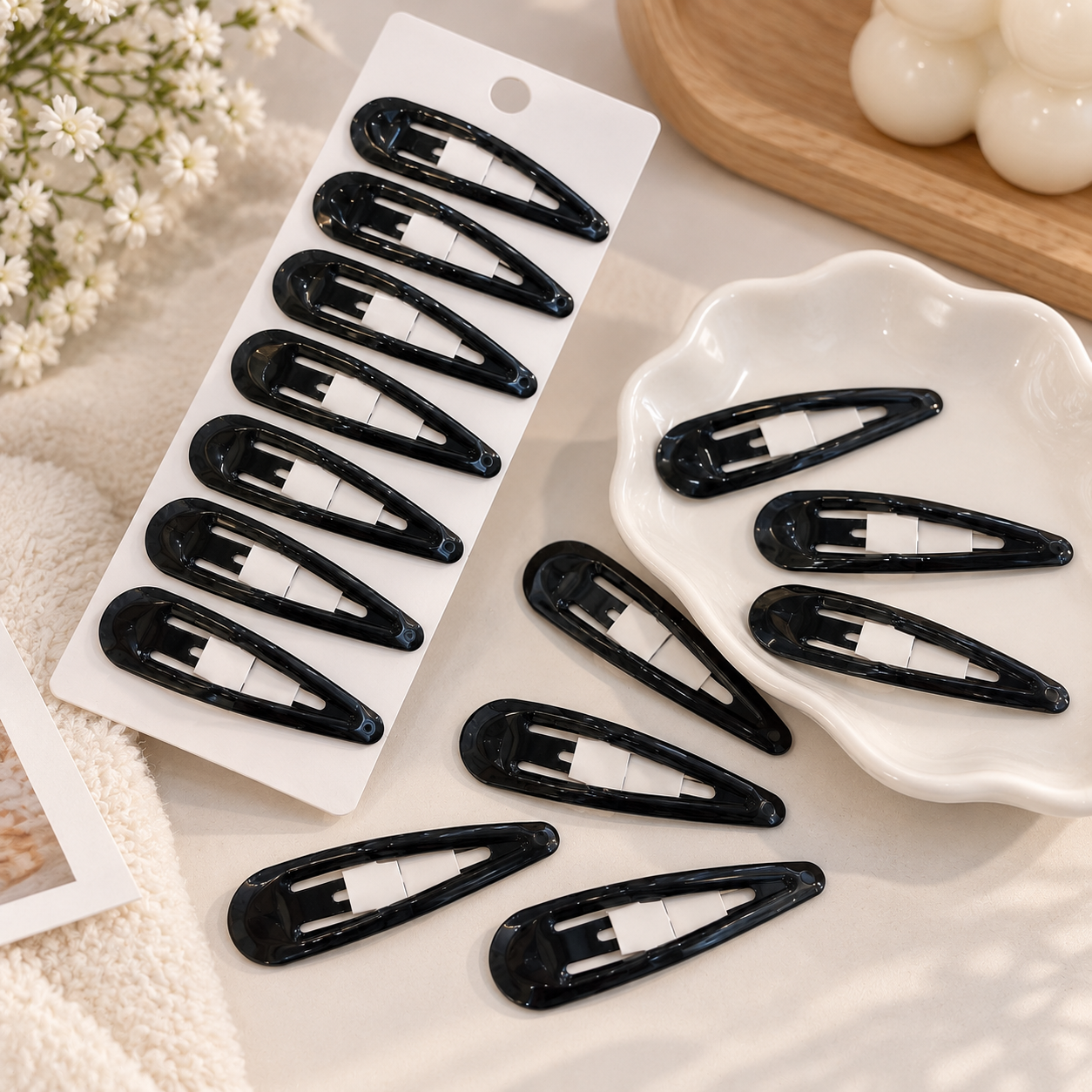 Set 10 kẹp tách gn màu đen 5163