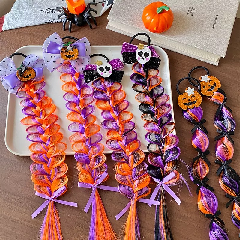 Set 2 cột tóc giả tết halloween cho bé 2039