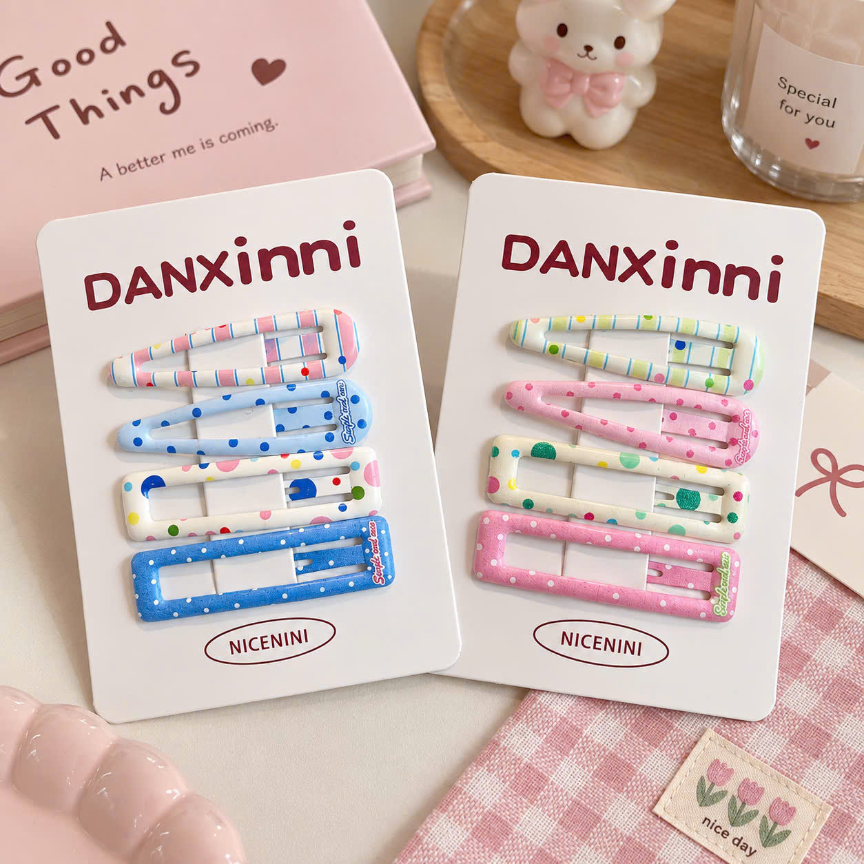 Set 4 kẹp tách cn gn họa tiết 5156