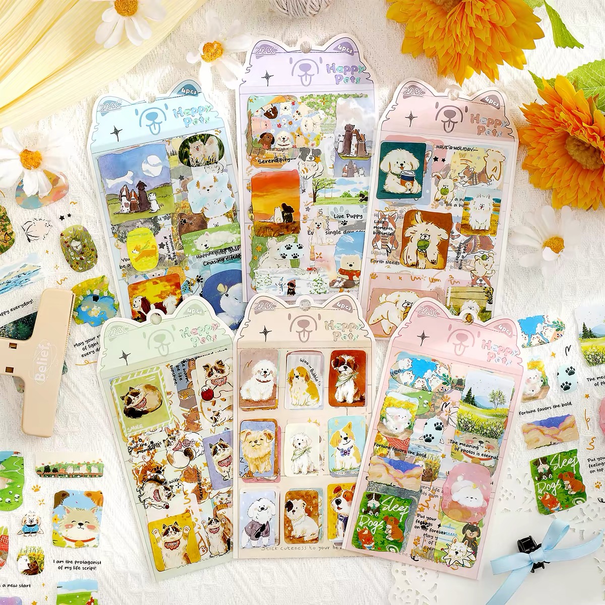 Set 4 tấm sticker cún cưng 984