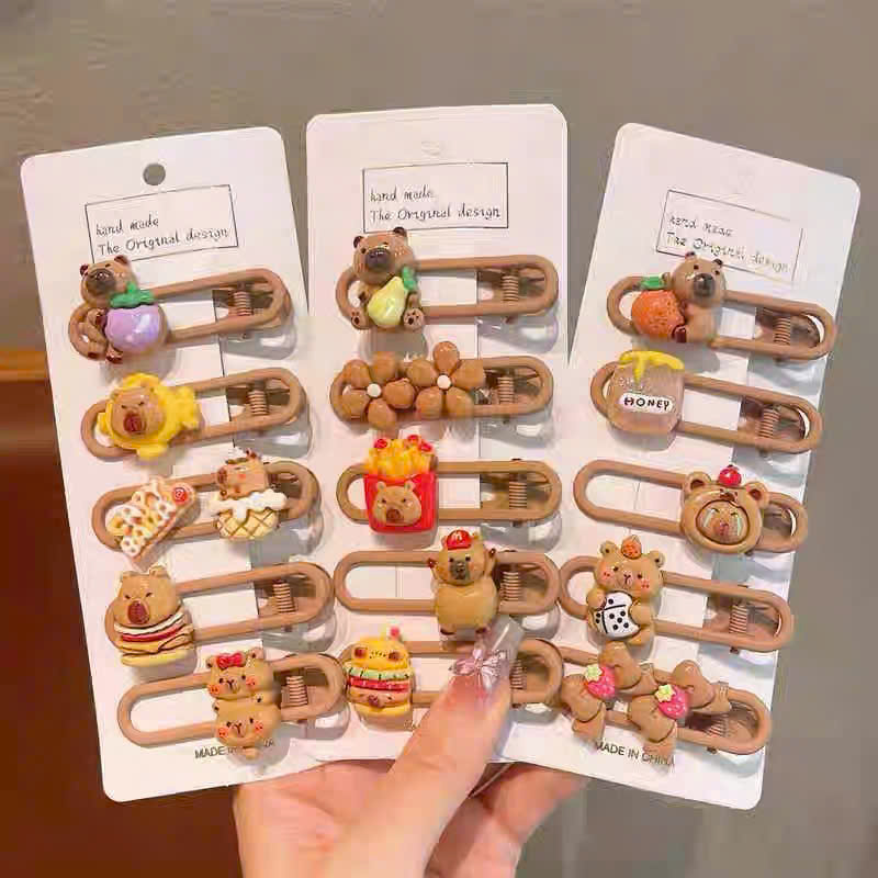 Set 5 kẹp sơn sắt capybara 5166