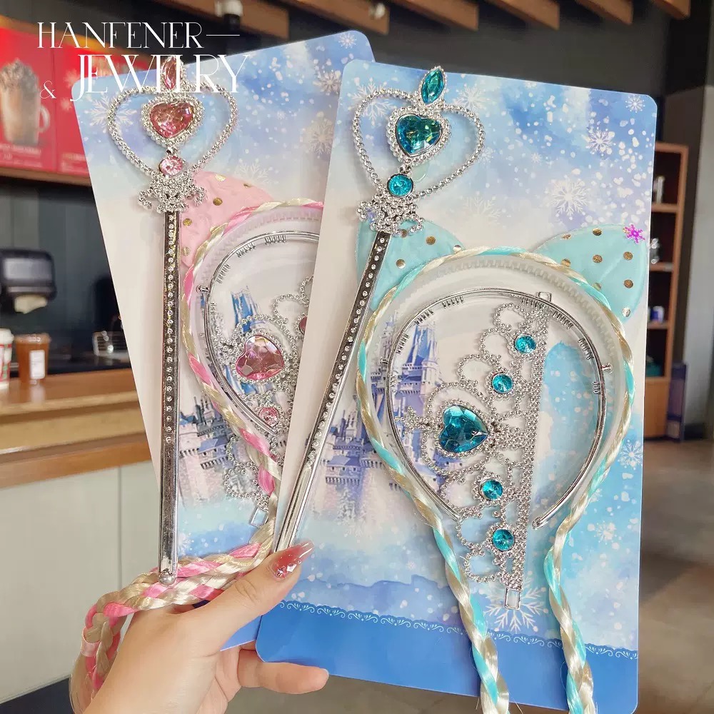 Set cài tóc giả nữ hoàng elsa 1890