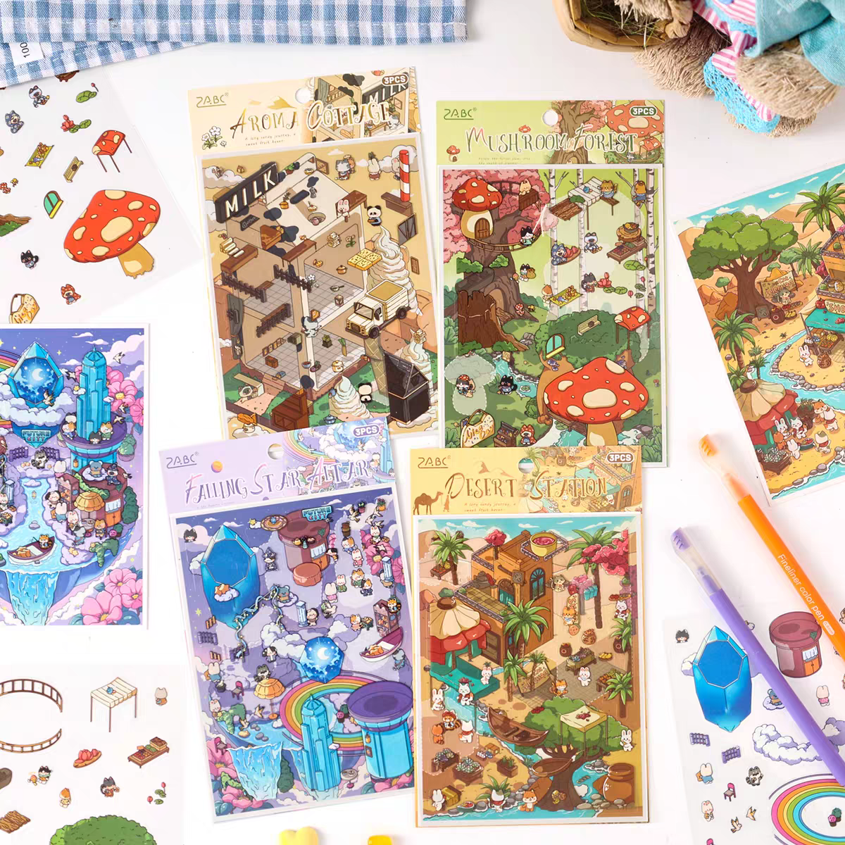 Set sticker deco nhà vườn 795