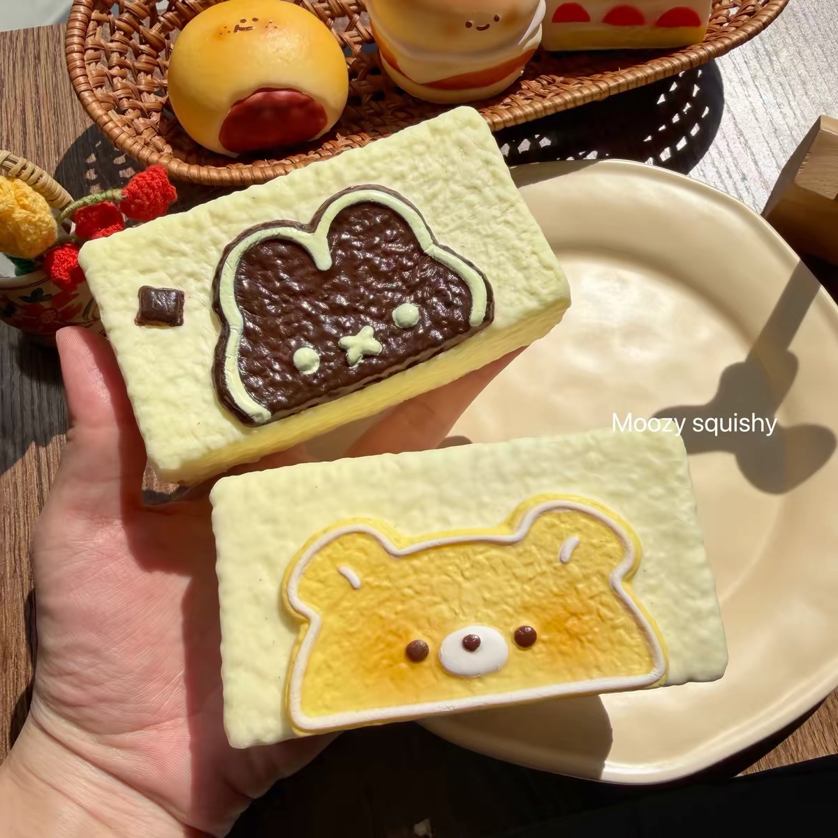 Squishy bánh gấu thỏ vuông 740