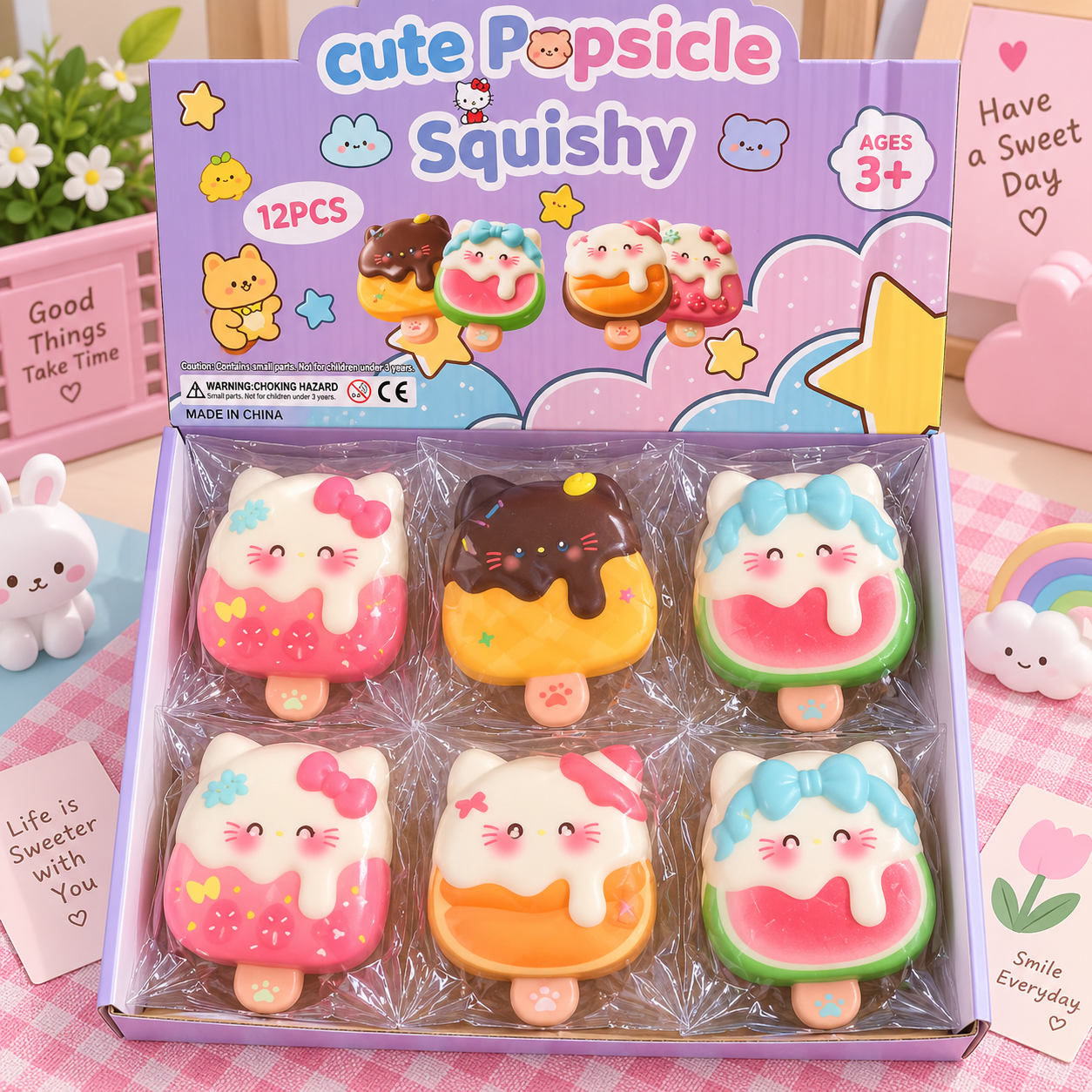 Squishy cây kem mèo hello kitty 713