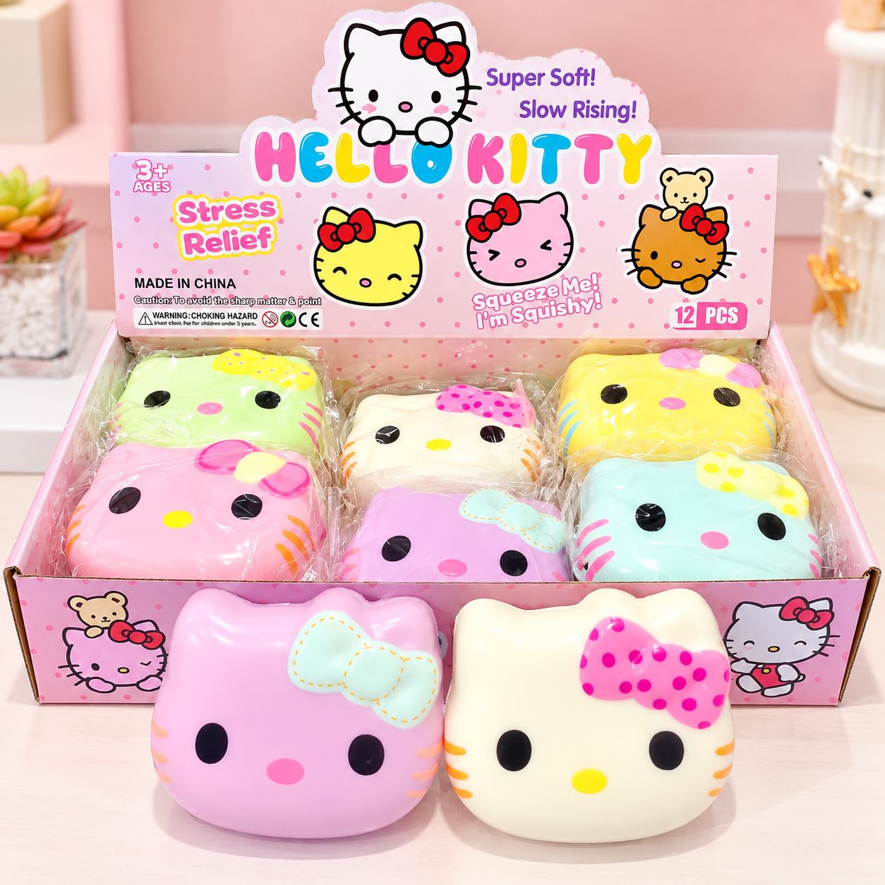 Squishy hello kitty màu sắc 739