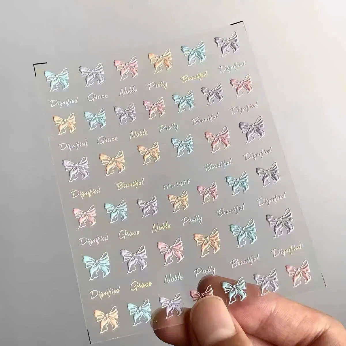 Sticker dán móng bướm pastel 1863