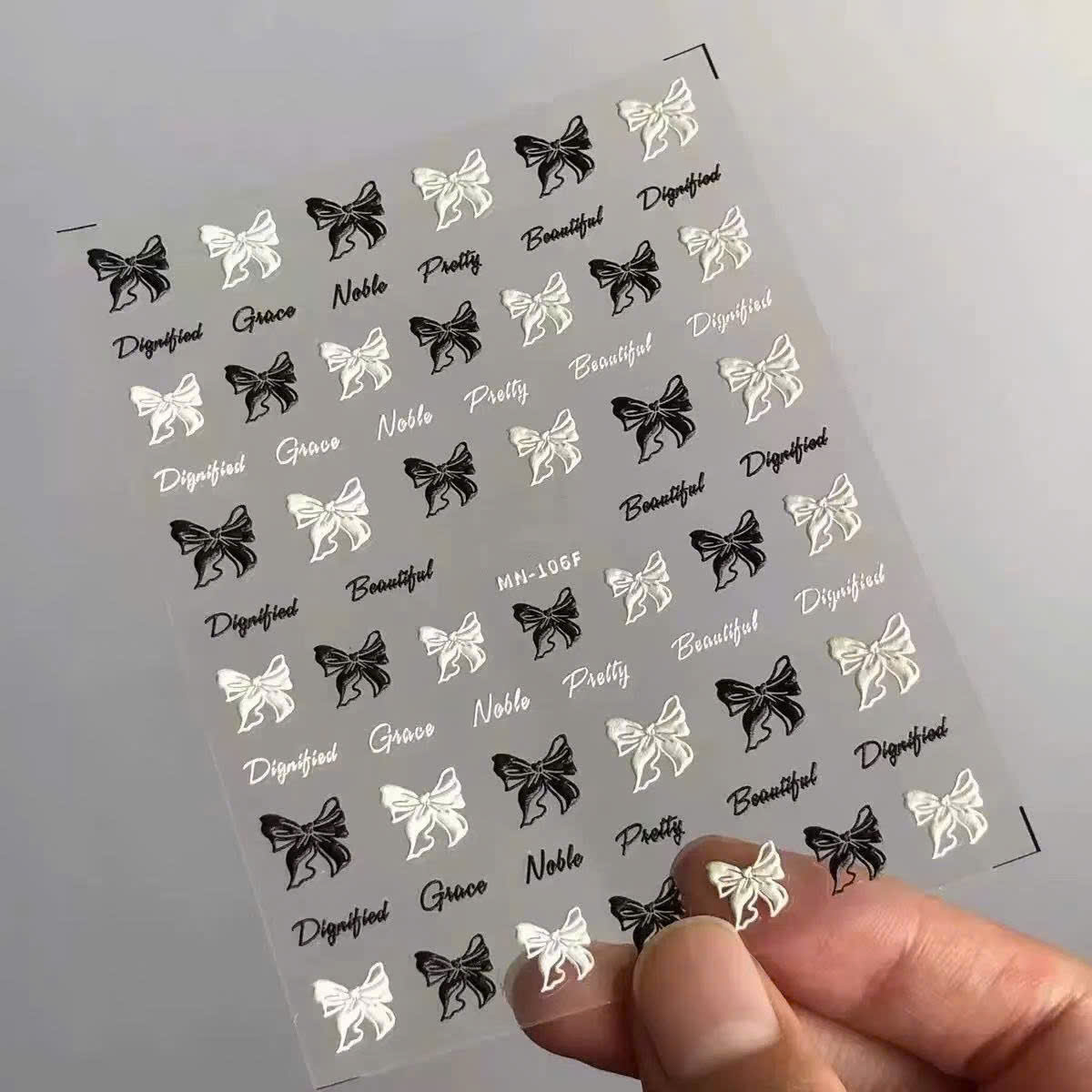 Sticker dán móng bướm đen 1864