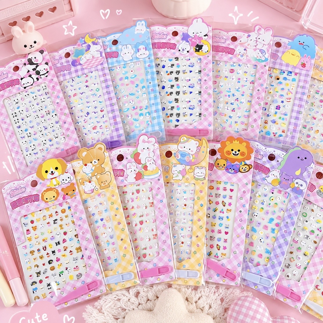 Sticker dán nail nhỏ cute kèm nhíp 1994