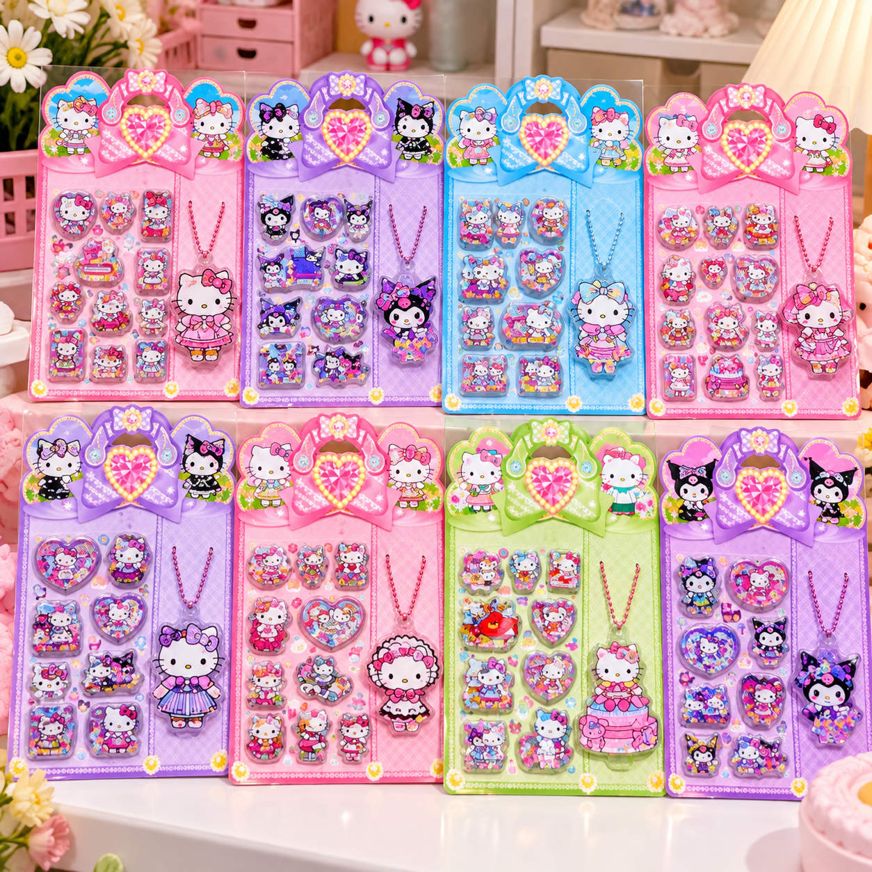Sticker nước nổi hello kitty móc khoá 980