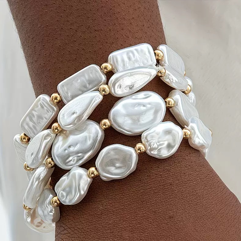 Vòng tay chuỗi hạt ngọc méo 217