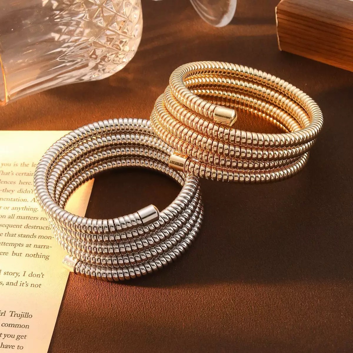 Vòng tay metal xoắn tròn 215