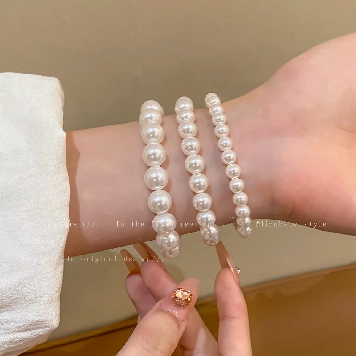 Vòng tay ngọc trai các size 205