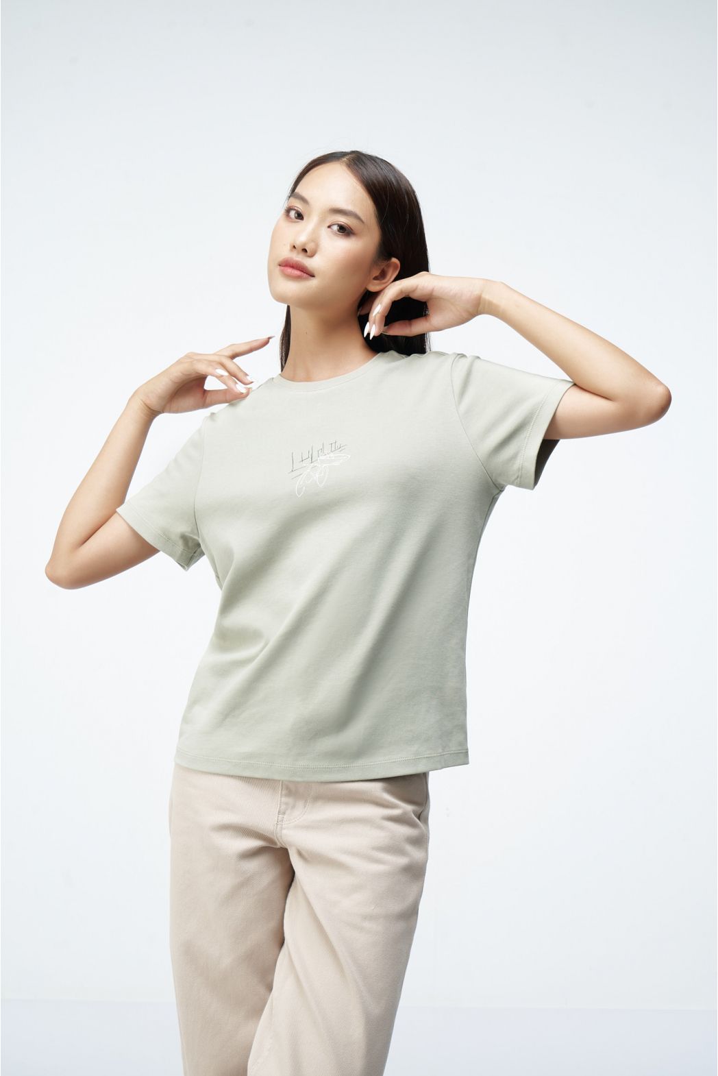 ÁO DỆT KIM TAY DÀI CỔ CAO DỆT GÂN