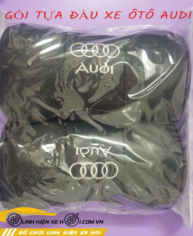 GỐI TỰA ĐẦU XE ÔTÔ AUDI MÀU ĐEN