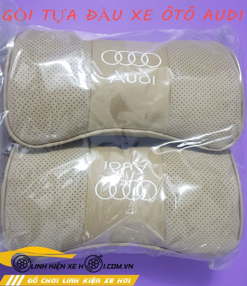 GỐI TỰA ĐẦU XE ÔTÔ AUDI MÀU TRẮNG