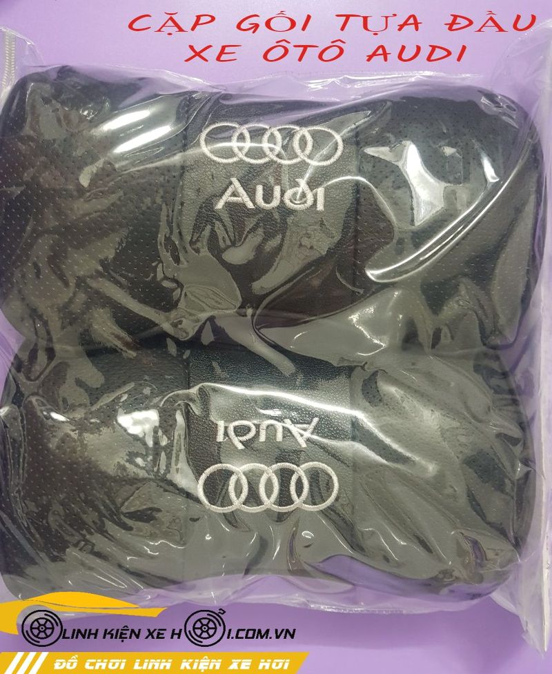 CẶP GỐI TỰA ĐẦU XE ÔTÔ AUDI MÀU ĐEN