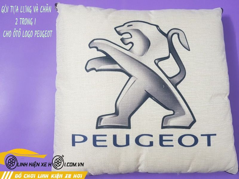 GỐI TỰA LƯNG VÀ CHĂN 2 TRONG 1 CHO XE ÔTÔ LOGO PEUGEOT