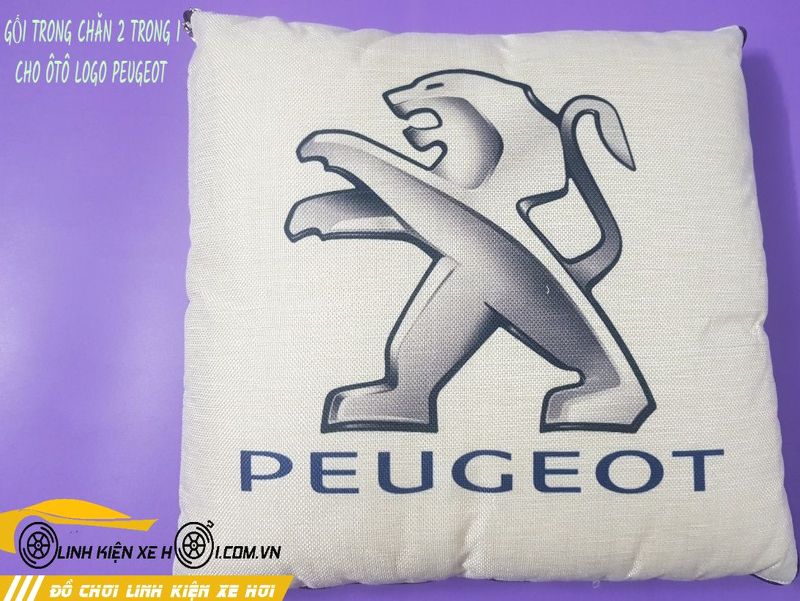 GỐI TRONG CHĂN 2 TRONG 1 CHO XE ÔTÔ LOGO PEUGEOT