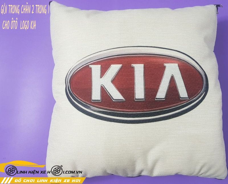 GỐI TỰA LƯNG LIỀN CHĂN 2 TRONG 1 CHO XE ÔTÔ LOGO KIA