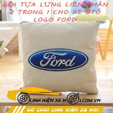 GỐI TỰA LƯNG LIỀN CHĂN 2 TRONG 1 CHO XE ÔTÔ LOGO FORD