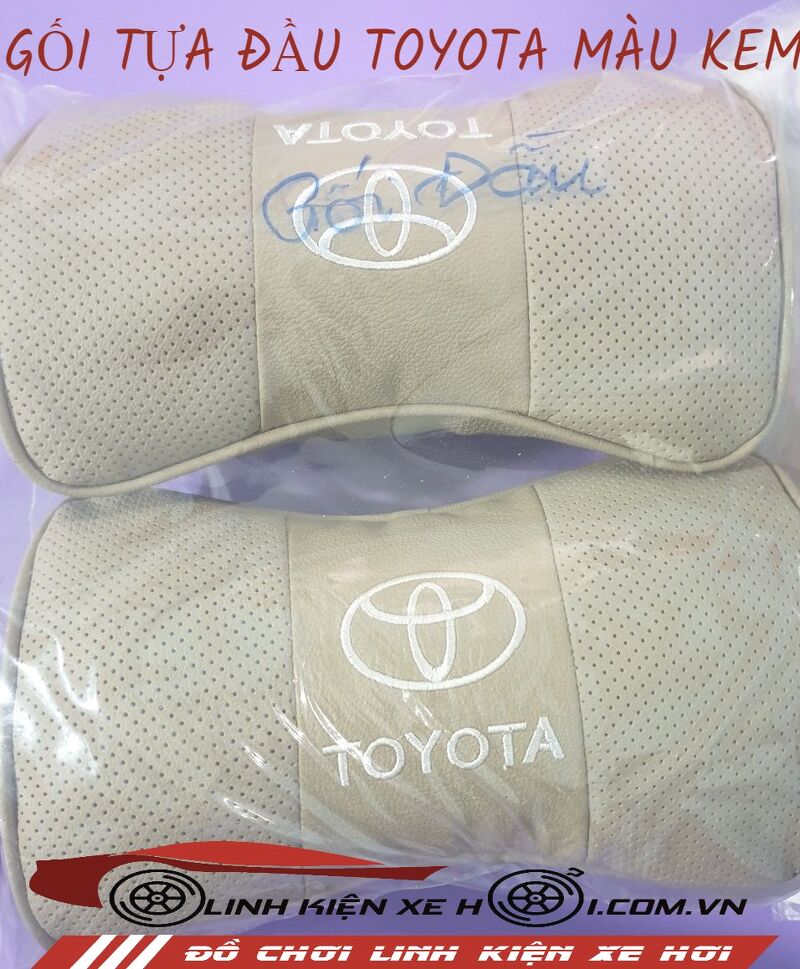GỐI TỰA ĐẦU TOYOTA MÀU KEM