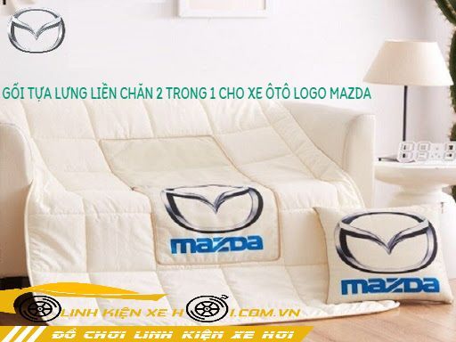 GỐI TỰA LƯNG LIỀN CHĂN 2 TRONG 1 CHO XE ÔTÔ LOGO MAZDA