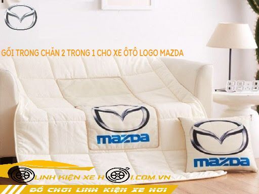 GỐI TRONG CHĂN 2 TRONG 1 CHO XE ÔTÔ LOGO MAZDA