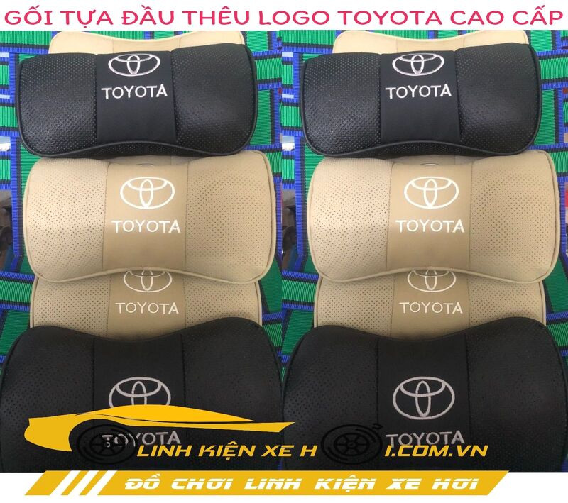 GỐI TỰA ĐẦU THÊU LOGO TOYOTA CAO CẤP